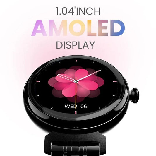 HiFuture Aura Genius Lady Smart Bluetooth Calling Watch with AMOLED 1.04" Display - Black