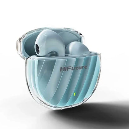 HiFuture Flybuds 3 True Wireless Earphones Bluetooth 5.3 with 4 Built-in Microphones, Environmental Noise Cancellation – Blue
